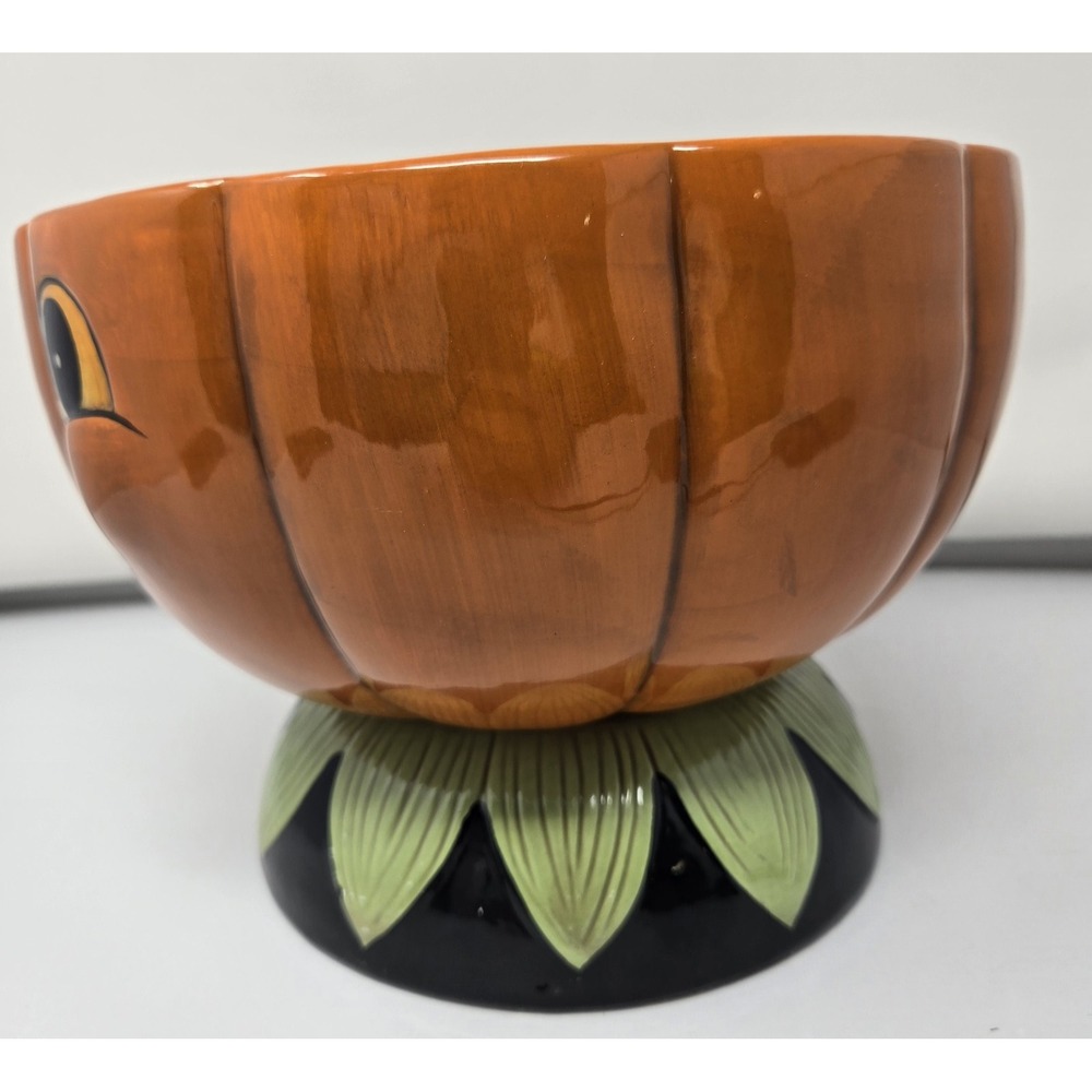 Johanna Parker Large Pumpkin Bowl (candy, Punch) 2022 Halloween Hard To Find - Picture 3 of 8
